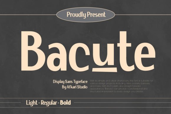 Bacute: A Modern Display Typeface for Editorial Design