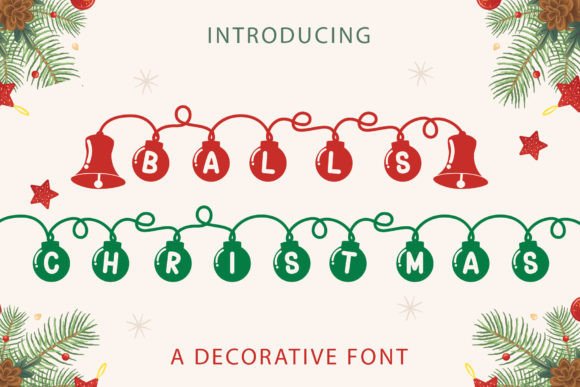 Balls Christmas Font for Festive Crafts