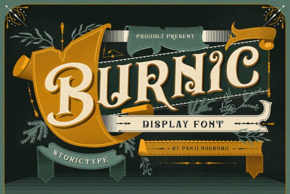 Burnic: A Vintage Display Font for Branding