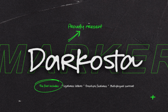 Darkosta: A Handwritten Font for Makers