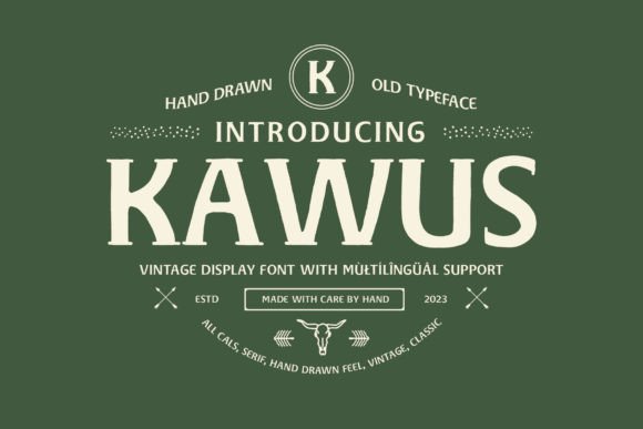 Kawus: A Vintage Serif Font for Bold Campaigns