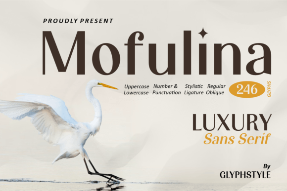 Mofulina Typeface for Luxury Brand Campaigns