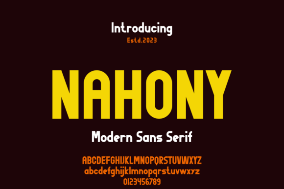Nahony: A Bold Sans Serif Typeface for Modern Editorial Design