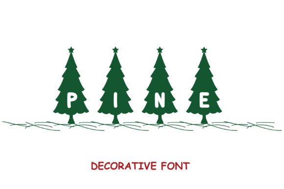 Pine Decorative Font for Festive Branding