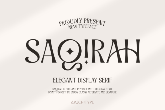 Saqirah Serif Font for Elegant Branding