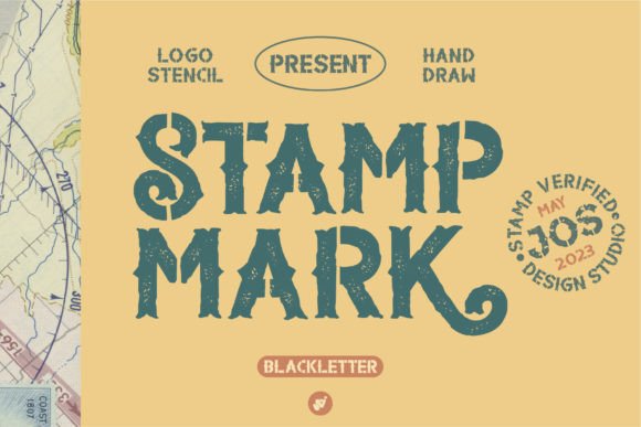 Stamp Mark: A Vintage Blackletter Font for Makers