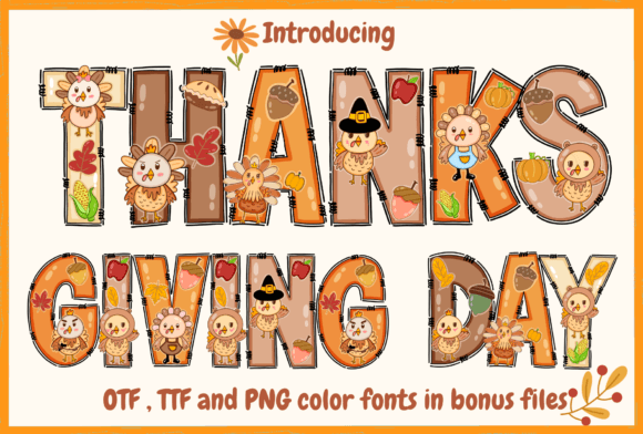 Thanksgiving Day Font for Playful Web Design