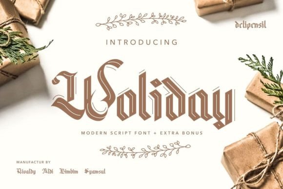 Woliday: A Charming Script Handwritten Font for Makers